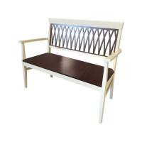 Скамья «Кристиан», Комби 3 (Слоновая кость+орех темный)