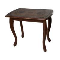 Стол М58 «Альба» мини стекло ДП1-02-06, Инкрустация, мореная береза