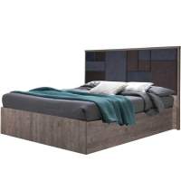 Кровать «Монако 1600» КМК 0673.2, Сосна натуральная/Onyx 17/Onyx 20