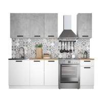 Кухня «Ника» Нео 1,8м, Ателье светлый/Белый