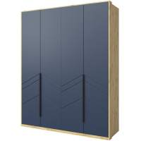 Шкаф «Тиана» 4Д КМК 0967.1, дуб наварра/синий матовый