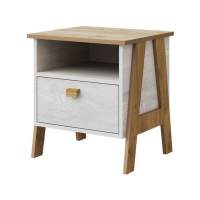 Тумба «Скандинавия» КМК 0905.9, Бетон пайн светлый/Дуб Наварра