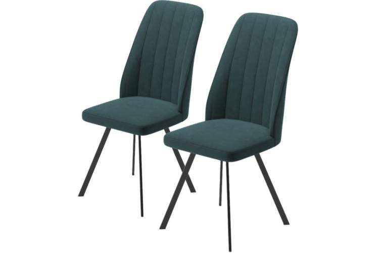 Комплект стульев «Прованс» 2шт, Бренди 10, каркас черный