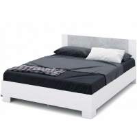 Кровать «Аврора» 140*200 (основание ЛДСП), Белый/ателье светлый