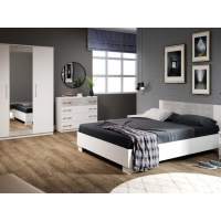 Спальня «Аврора» 3дв шк, Белый/Ателье светлый