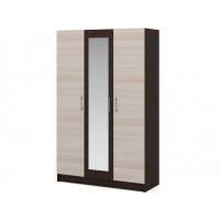 Шкаф «Алена» 3дв с зеркалом, Венге/Дуб молочный