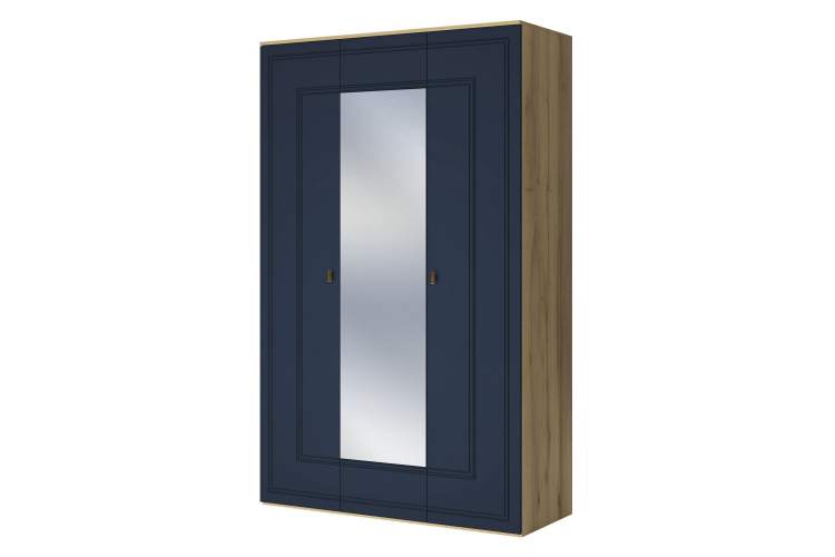 Шкаф Вега Сапфир 3дв, темно-синий-1