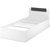 Кровать «Чикаго» 90 настил ЛДСП, Антрацит/Белый Кровать «Чикаго» 90 настил ЛДСП, Антрацит/Белый