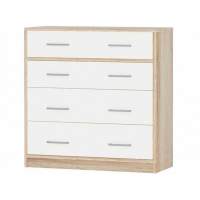 Комод «Стелс» 4ящ, Дуб сонома/белый Комод «Стелс» 4ящ, Дуб сонома/белый