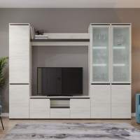 Стенка «Гретта-4», Крафт белый/Антрацит