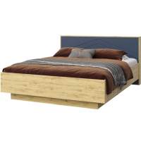 Кровать «Тиана» 160x200 КМК 0967.3, дуб наварра/синий матовый