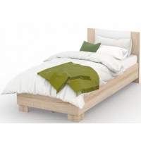 Кровать «Аврора» 90*200 (основание ЛДСП), Дуб сонома/Белый Кровать «Аврора» 90*200 (основание ЛДСП), Дуб сонома/Белый