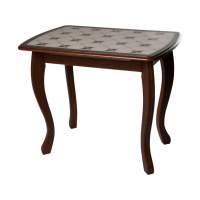 Стол М58 «Альба» мини стекло ДП1-02-06, Инкрустация плитка, мореная береза