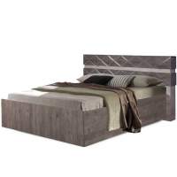 Кровать «Монако-1 1600» (п/м) КМК 0673.3, Сосна натуральная/Дуб шале графит