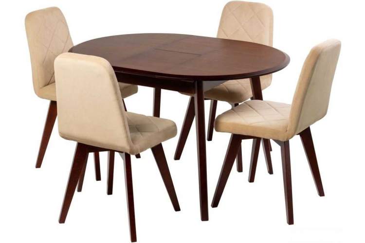 Стол ПГ-К МАССИВ 1050, Черешня, опоры Диагональ 5/5 дерево, Черешня-3