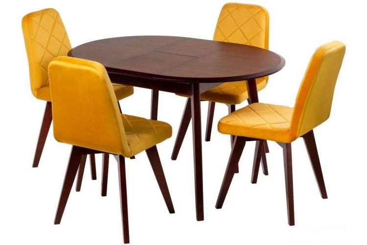 Стол ПГ-К МАССИВ 1050, Черешня, опоры Диагональ 5/5 дерево, Черешня-4