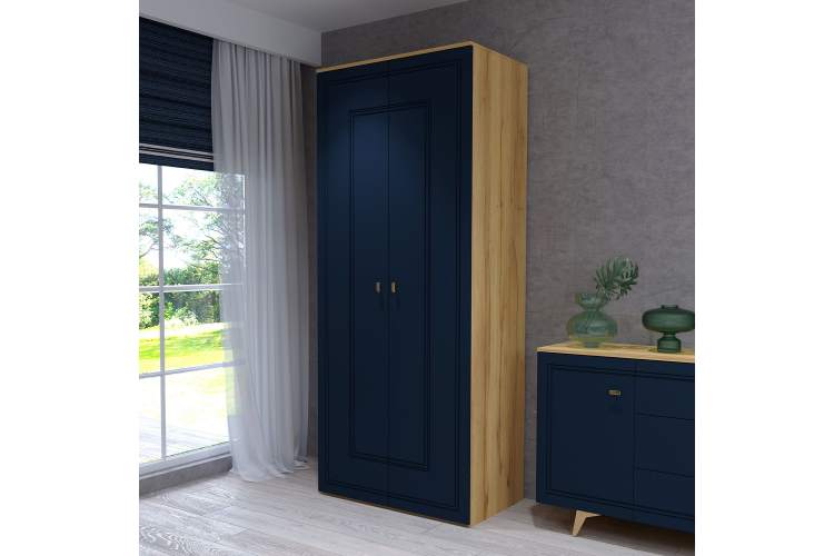 Шкаф Вега Сапфир 2дв, темно-синий-6