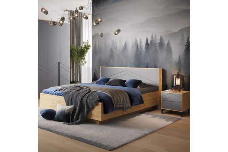 Шкаф «Тиана» 4Д КМК 0967.1, дуб наварра/графит-5