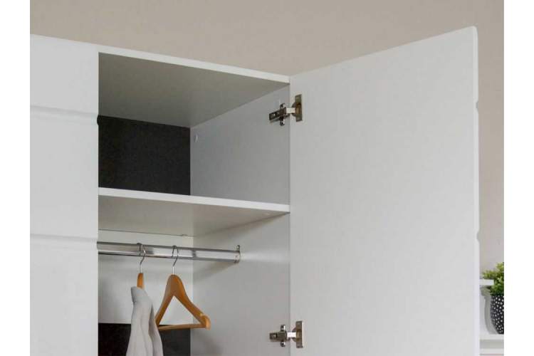 Шкаф «Йорк» 2дв, Белый/белый глянец-6