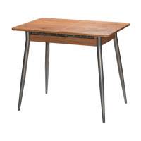 Стол М46 «Бостон» ДП1-01-10 900(1270)*600, ЛДСП:Дуб горный, Н/стола прямые с ут. Металлик