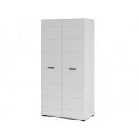 Шкаф «Йорк» 2дв, Белый/белый глянец