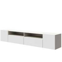 Тумба «Женева 2Д Я» КМК 0889.2, Белая/ Белый глянец