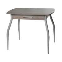 Стол М55 «Граус» ДП1-01-02 с ящиком ЛДСП «Навара», с утонением (белый мрамор)