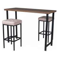 Обеденная группа (Консоль барная и 2 стула Камелот), кожзам беж