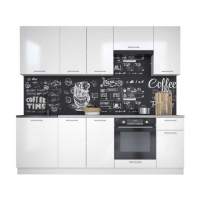 Кухня «Ника» Глосс 2,4м с вытяжкой, Белый глянец