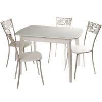 Обеденная группа (Стол Верона и 4 стула Эрго), МДФ патина 27