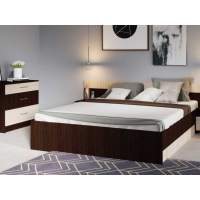 Спальня «Алена» без шкафа, Венге/Дуб молочный