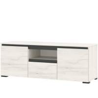 Тумба «Гретта» 2С1Я, Крафт белый/Антрацит