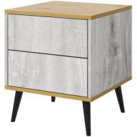 Тумба «Саванна» 2Я КМК.0973.19, бетон пайн светлый/дуб наварра