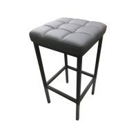 Стул «Камелот» ДП 2-07, кожзам «Темно-серый», каркас черный матовый