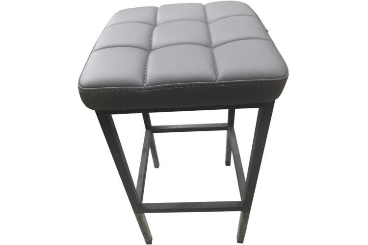 Стул «Камелот» ДП 2-07, кожзам «Темно-серый», каркас черный матовый-2