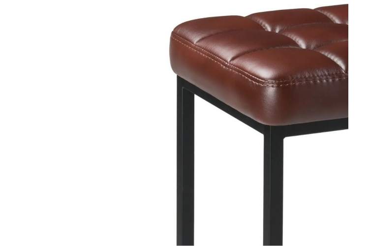 Стул «Камелот» ДП 2-07, кожзам «Мустанг браун», каркас черный матовый-4