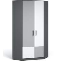 Шкаф «Квадро», Антрацит/Шиншилла/Белый