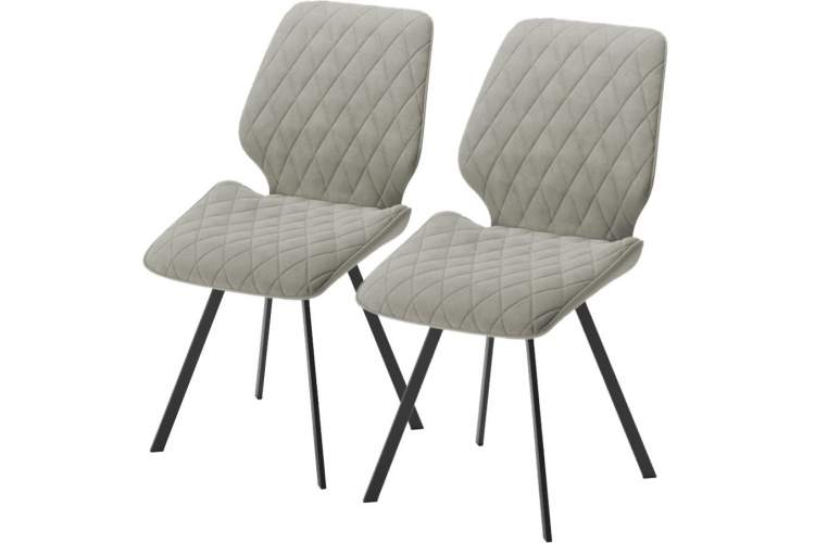 Комплект стульев «Ромео» 2шт, Бренди 23, каркас черный-1