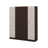 Шкаф «Алёна» 4дв (без зеркал), Венге/Дуб молочный