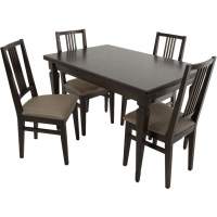 Обеденная группа (Стол Греция и 4 стула Никас), орех темный