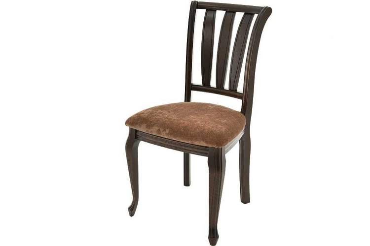 Обеденная группа (Стол Кабриоль и 4 стула Кабриоль с жесткой спинкой), орех темный-9