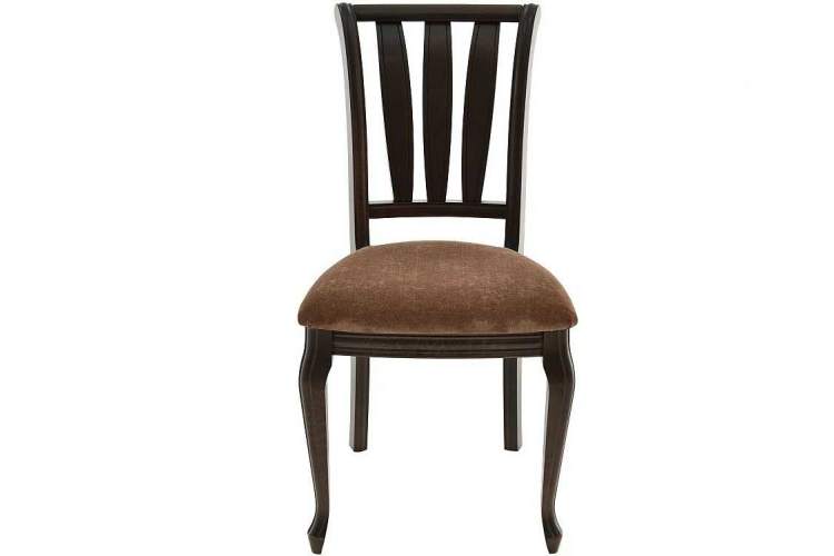 Обеденная группа (Стол Кабриоль и 4 стула Кабриоль с жесткой спинкой), орех темный-11