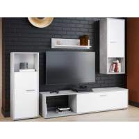 Стенка «Лино», Белый/Ателье светлый