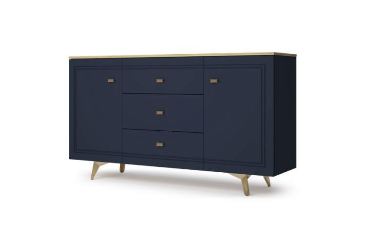 Комод Вега Сапфир 1500, темно-синий