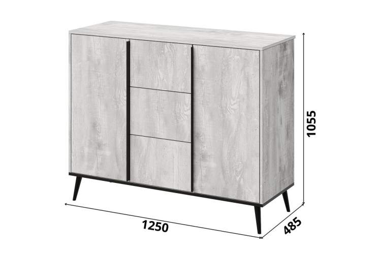 Комод «Саванна» КМК 0973.16, бетон пайн светлый/дуб наварро-4