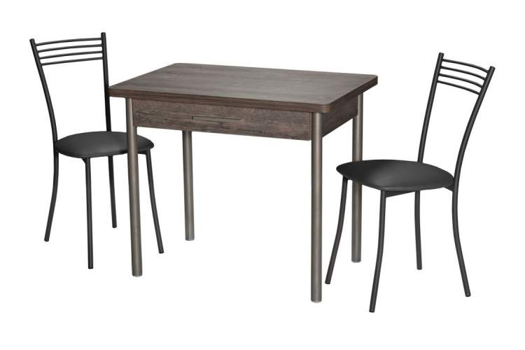 Стул «Хлоя» ДП2-28 кожзам. Темно-серый, каркас Графит-5