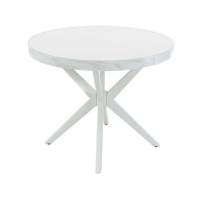 Стол «Оскар» D950 GLASS, стекло белое