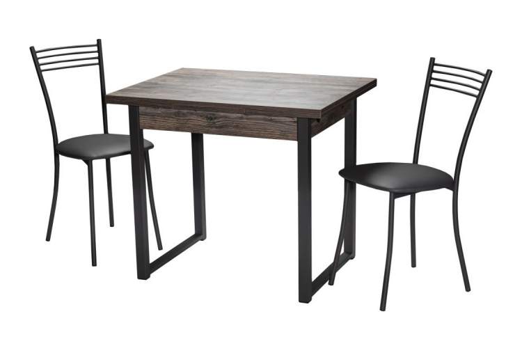 Стул «Хлоя» ДП2-28 кожзам. Темно-серый, каркас Графит-4