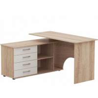 Стол «Гарвард» ЛВ 130х120, Дуб сонома/Белый Стол «Гарвард» ЛВ 130х120, Дуб сонома/Белый