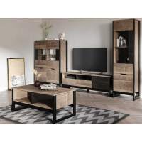 Гостиная «Стокгольм-2», Дуб гранж песочный/железный камень в гостиную